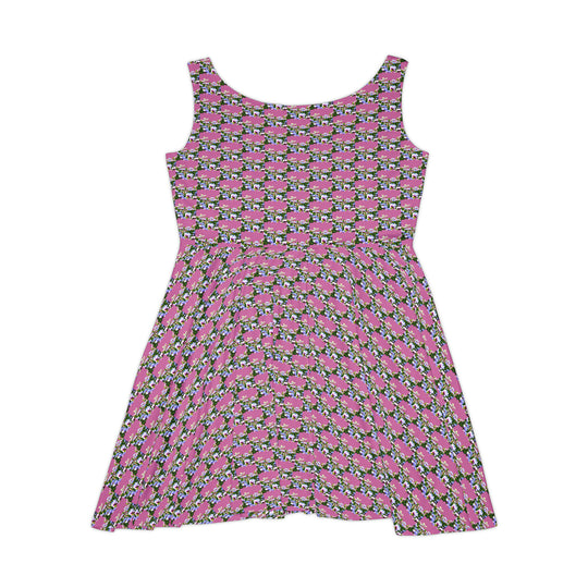 Women's Skater Dress with beautiful flowers - Creative Canvas Corner