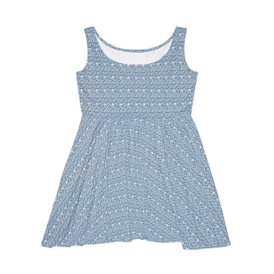 Baby Blue Cutout Skater Dress: Playful Edge - Creative Canvas Corner