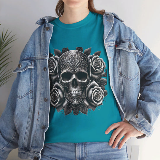 Skull and Roses Halloween T-Shirt