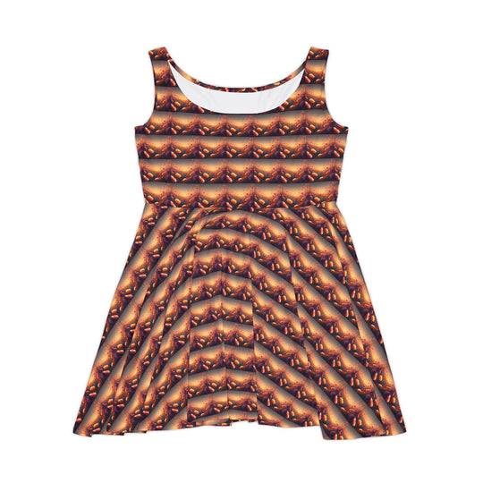 Sunset Bloom Horizon Women Skater Dress