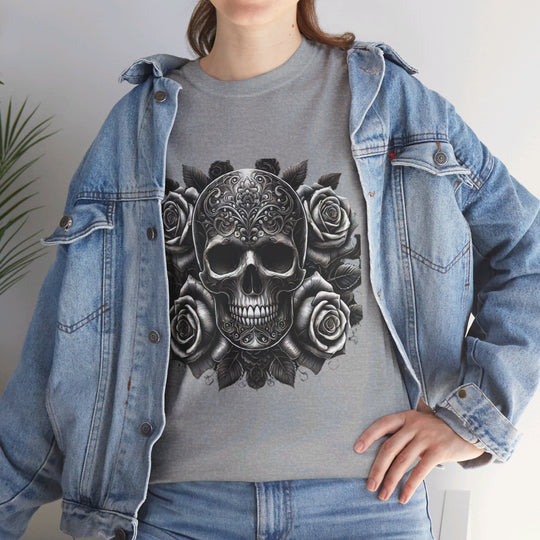 Skull and Roses Halloween T-Shirt