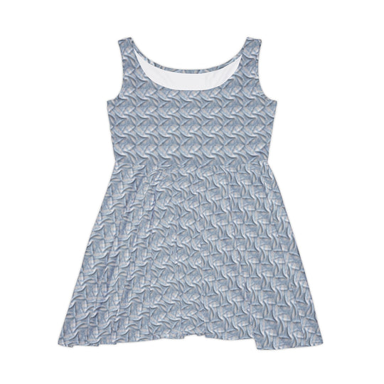 Baby Blue Mini Skater Dress: Everyday Serenity - Creative Canvas Corner