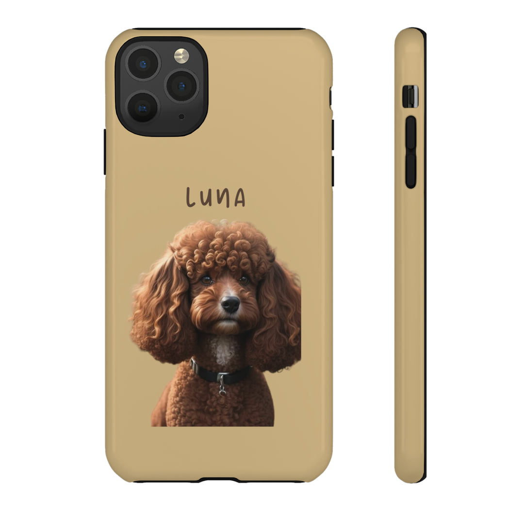 Custom Poodle Pet Phone Case with Photo and Name - Dog Lover's Choice - Creative Canvas Corner