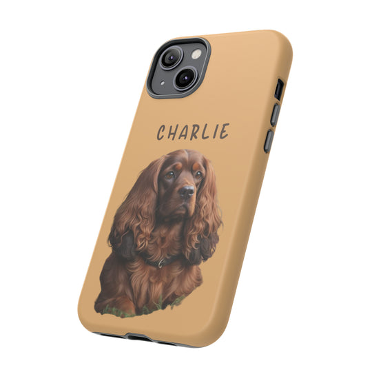 Custom Cocker Spaniel Pet Phone Case with Photo and Name - Dog Lover's Choice - Creative Canvas Corner