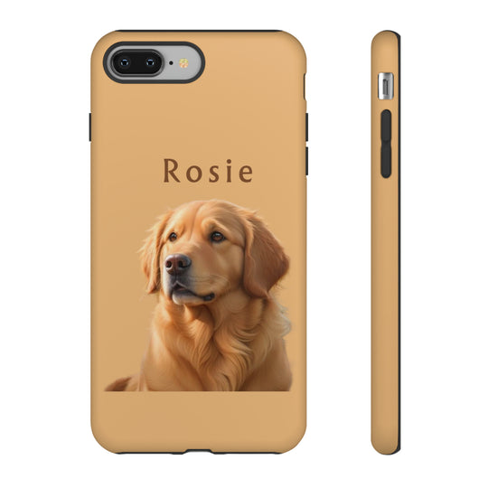 Golden Retriever Phone Case Using Pet Photo + Name Dog Phone Case iPhone Case - Creative Canvas Corner