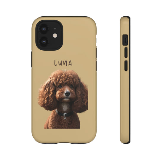 Custom Poodle Pet Phone Case with Photo and Name - Dog Lover's Choice - Creative Canvas Corner