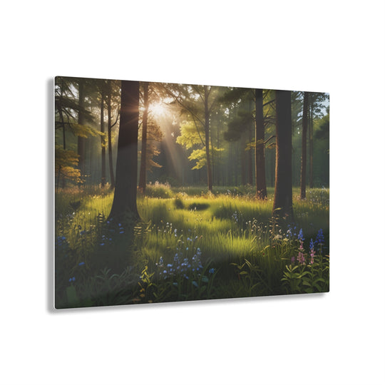 🌼 Sunlit Forest Clearing: Tranquil Beauty and Wildflower Bliss 🌞 - Creative Canvas Corner