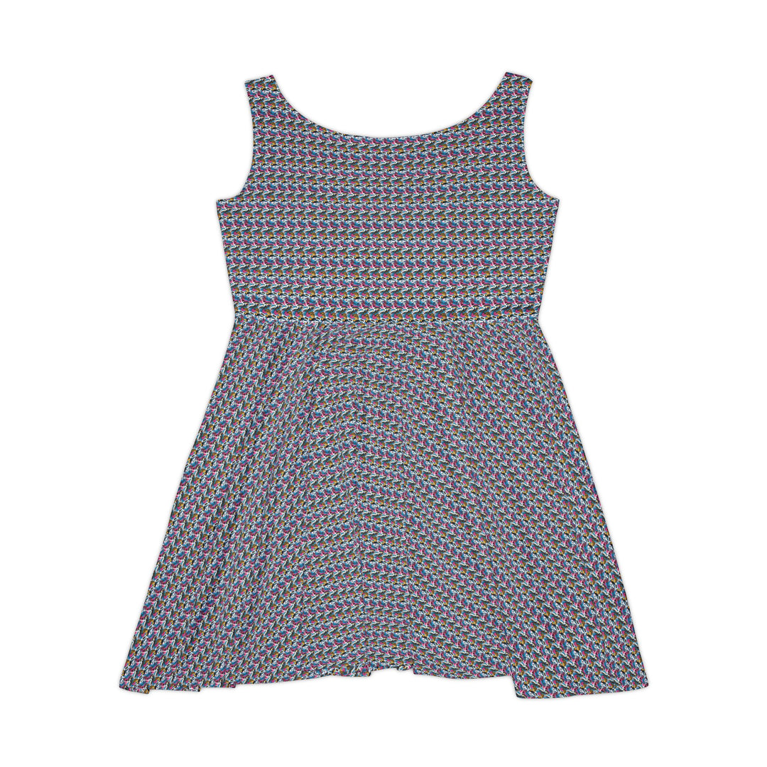 Animal Print Vibe Women Skater Dress - Creative Canvas Corner