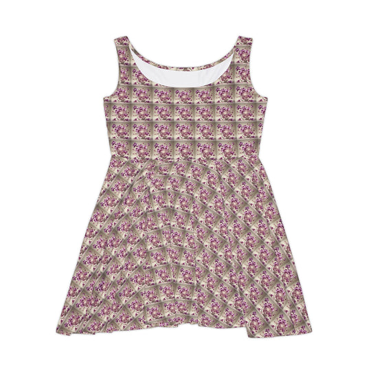 Orchid Drift Whirl Women Skater Dress