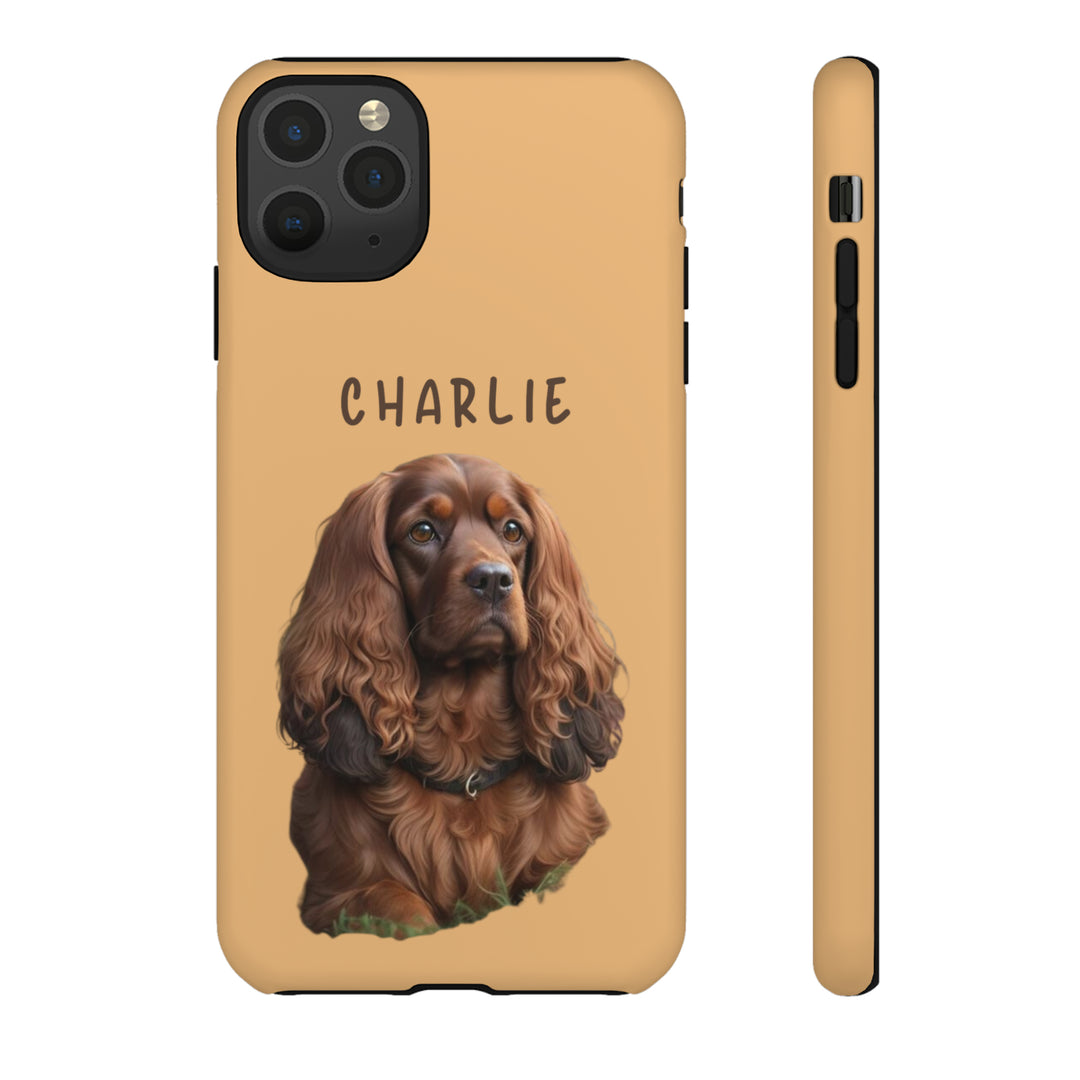 Custom Cocker Spaniel Pet Phone Case with Photo and Name - Dog Lover's Choice - Creative Canvas Corner