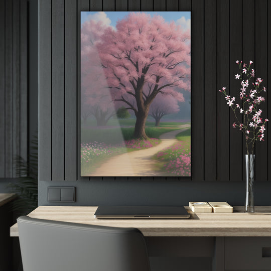 🌸 Serene Pink Trees: Tranquil Forest Scenes 🌲 - Creative Canvas Corner