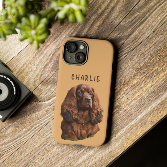 Custom Cocker Spaniel Pet Phone Case with Photo and Name - Dog Lover's Choice - Creative Canvas Corner