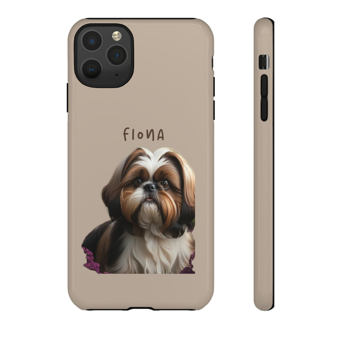 Custom Shih Tzu Pet Phone Case with Photo and Name - Dog Lover's Gift - Creative Canvas Corner