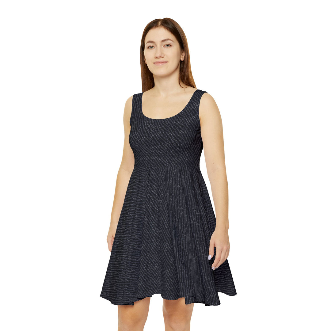Polka Dot Mesh Skater Dress - Playful Sheer Style