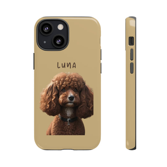 Custom Poodle Pet Phone Case with Photo and Name - Dog Lover's Choice - Creative Canvas Corner