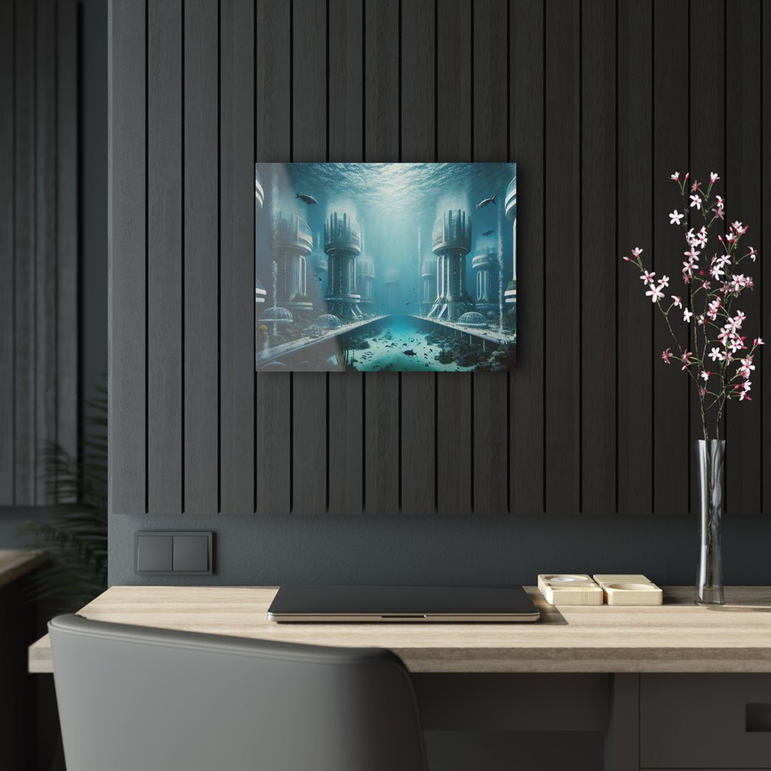 Futuristic Underwater Cityscape Acrylic Print