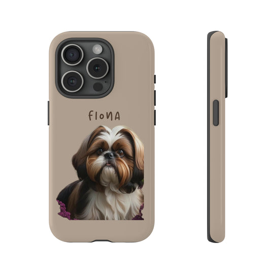 Custom Shih Tzu Pet Phone Case with Photo and Name - Dog Lover's Gift - Creative Canvas Corner