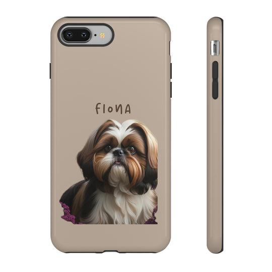 Custom Shih Tzu Pet Phone Case with Photo and Name - Dog Lover's Gift - Creative Canvas Corner