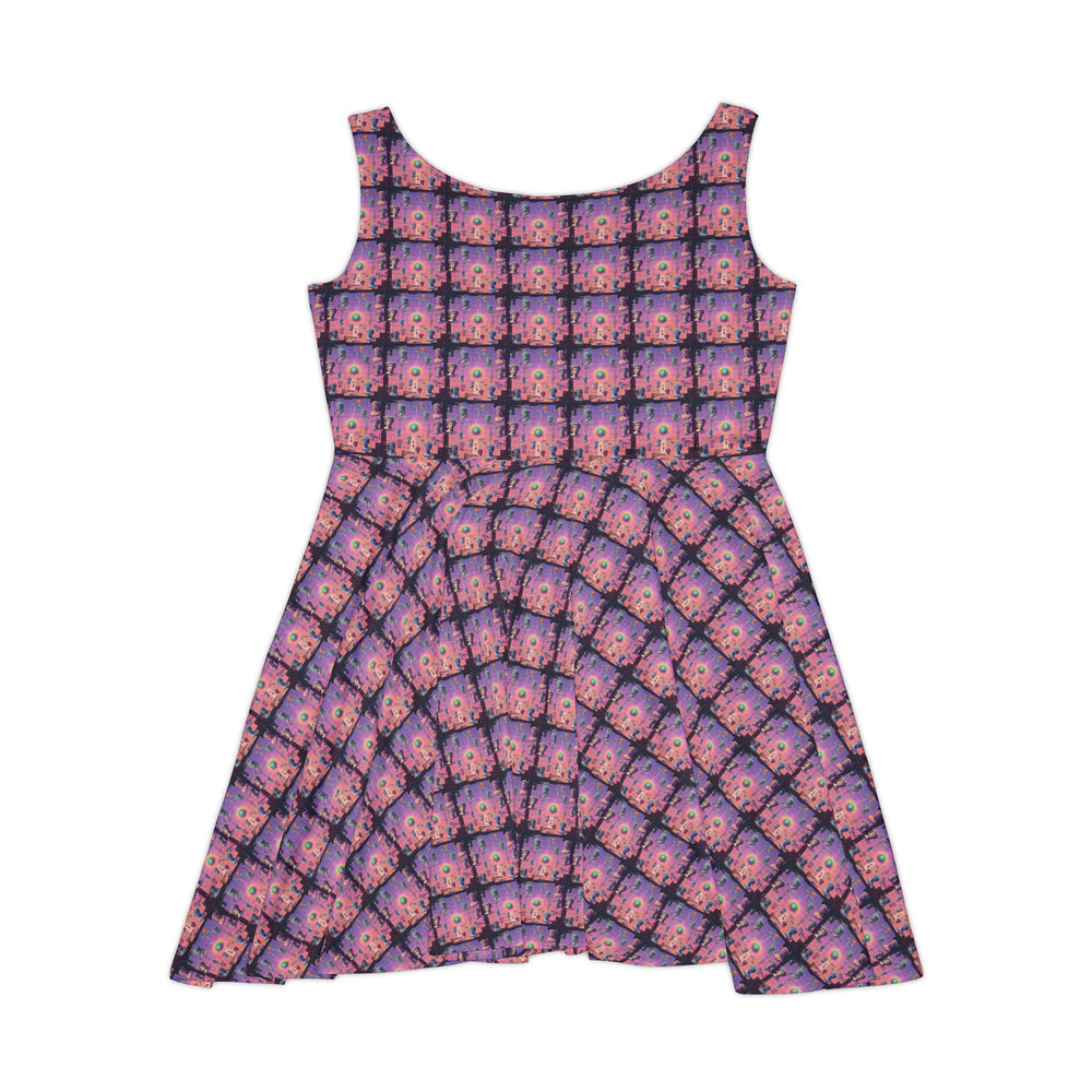 Vaporwave Shift Vibe Women Skater Dress