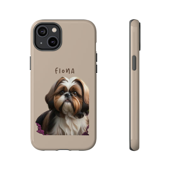 Custom Shih Tzu Pet Phone Case with Photo and Name - Dog Lover's Gift - Creative Canvas Corner