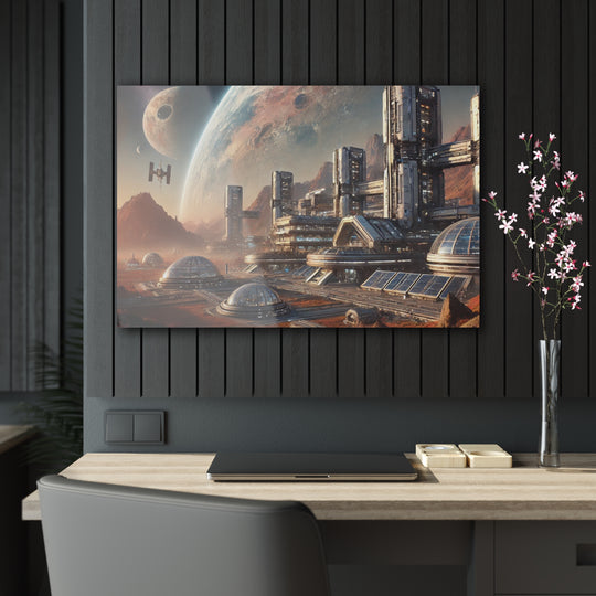 Futuristic Space Colony Acrylic Print