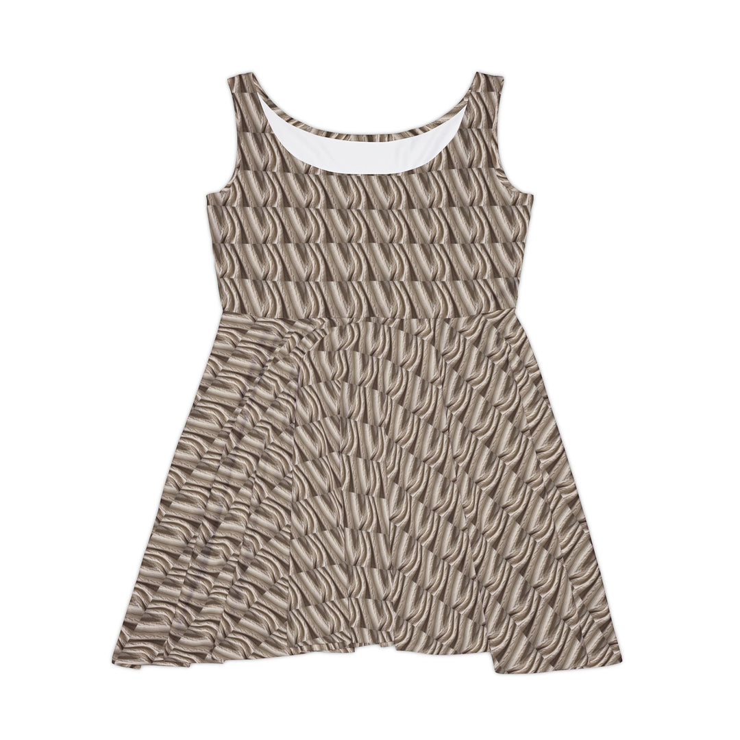 Cable Knit Skater Dress - Cozy Winter Retro Creative Canvas Corner Cable Knit Skater Dress - Cozy Winter Retro Creative Canvas Corner
