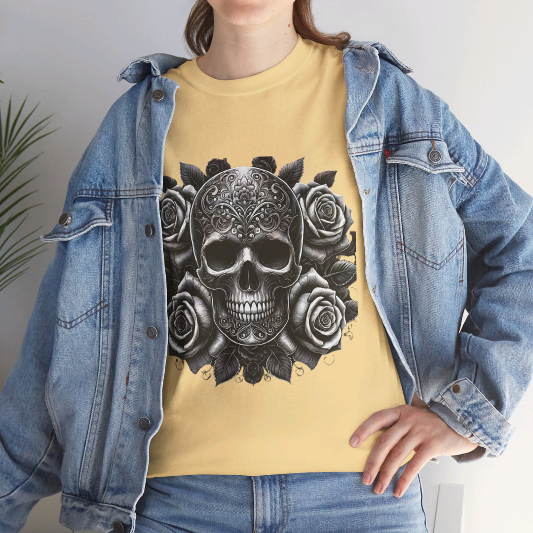 Skull and Roses Halloween T-Shirt