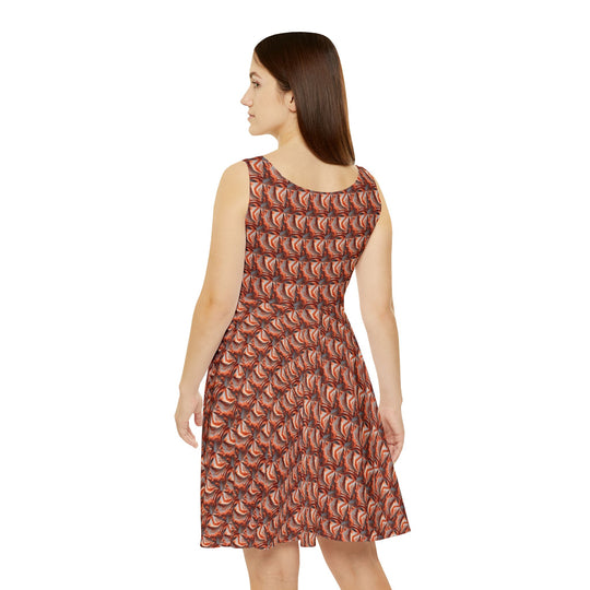 Soft Coral Sleeveless Skater Dress: Summer Radiance