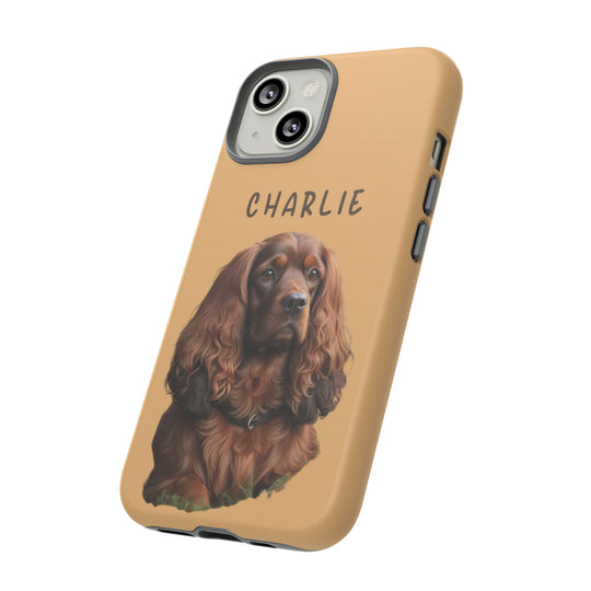 Custom Cocker Spaniel Pet Phone Case with Photo and Name - Dog Lover's Choice - Creative Canvas Corner