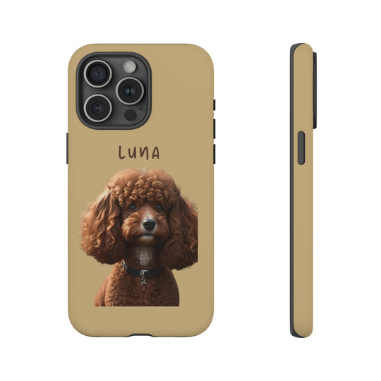 Custom Poodle Pet Phone Case with Photo and Name - Dog Lover's Choice - Creative Canvas Corner