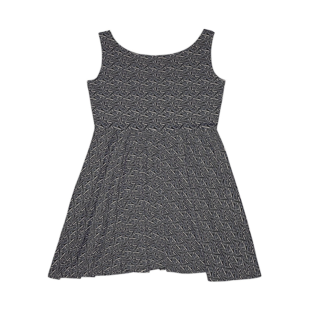 Y2K Chrome Vibe Women Skater Dress