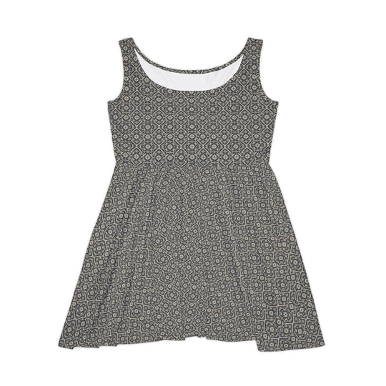 Echoed Angles Skater Dress - Creative Canvas Corner