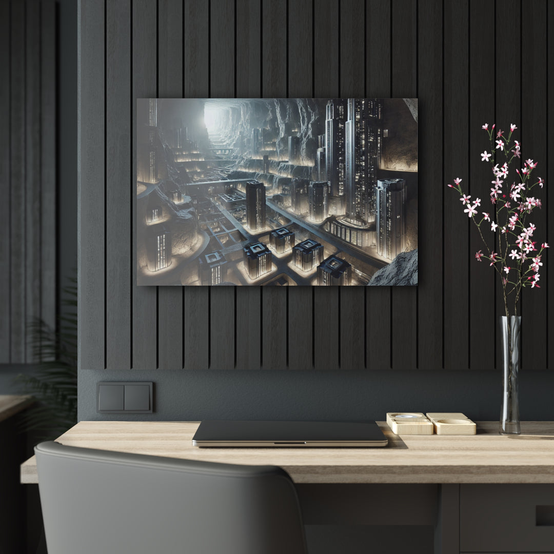 Futuristic Subterranean City Acrylic Print