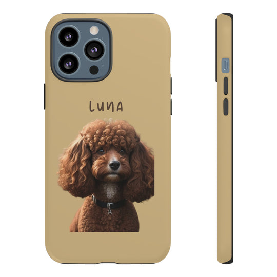 Custom Poodle Pet Phone Case with Photo and Name - Dog Lover's Choice - Creative Canvas Corner