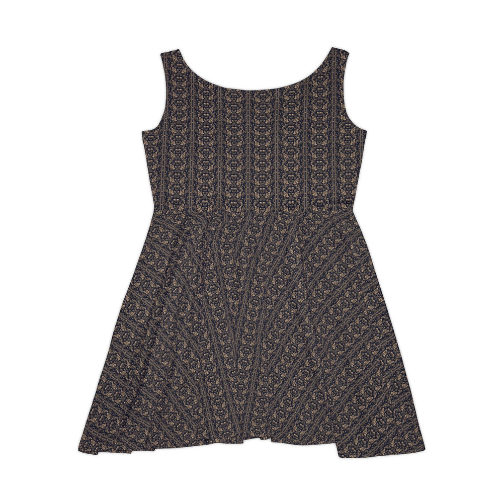 Button-Front Skater Dress - Classic Vintage Style - Creative Canvas Corner