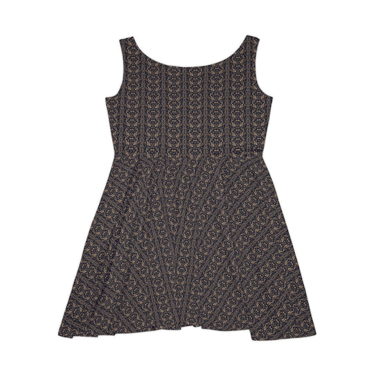 Button-Front Skater Dress - Classic Vintage Style - Creative Canvas Corner