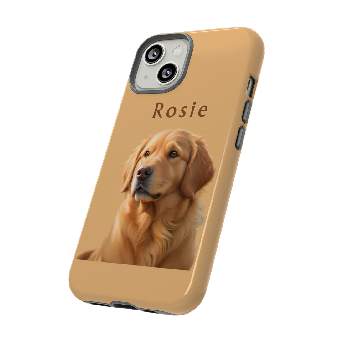 Golden Retriever Phone Case Using Pet Photo + Name Dog Phone Case iPhone Case - Creative Canvas Corner