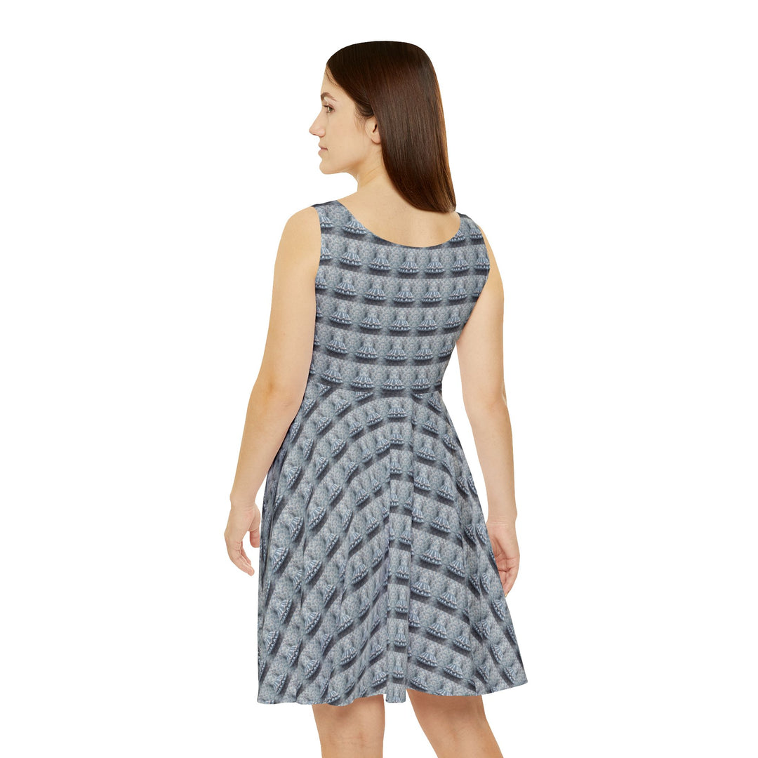 Ruffle Hem Skater Dress - Playful Vintage Charm