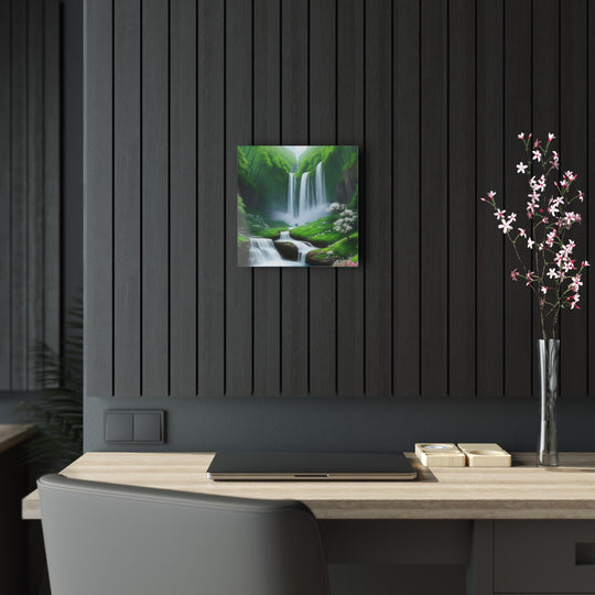 🍃 Enchanting Waterfalls in Lush Greenery 🌳 - Creative Canvas Corner