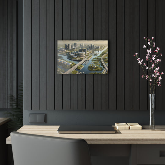 Futuristic Marshland City Acrylic Print