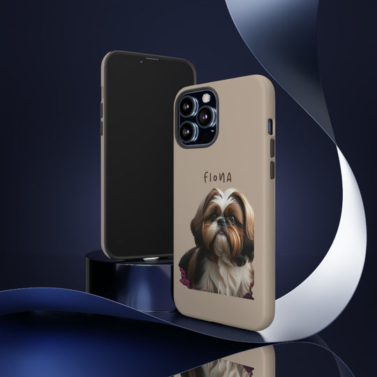 Custom Shih Tzu Pet Phone Case with Photo and Name - Dog Lover's Gift - Creative Canvas Corner