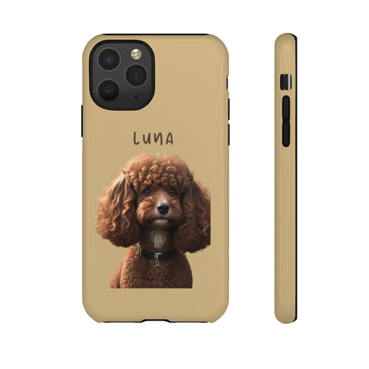 Custom Poodle Pet Phone Case with Photo and Name - Dog Lover's Choice - Creative Canvas Corner