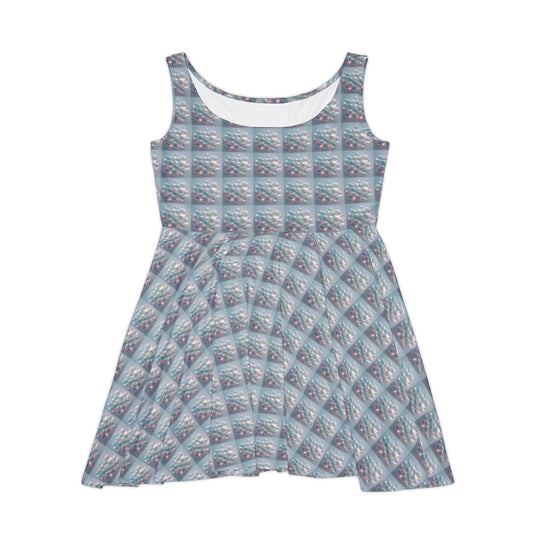 Gradient Orb Vibe Women Skater Dress