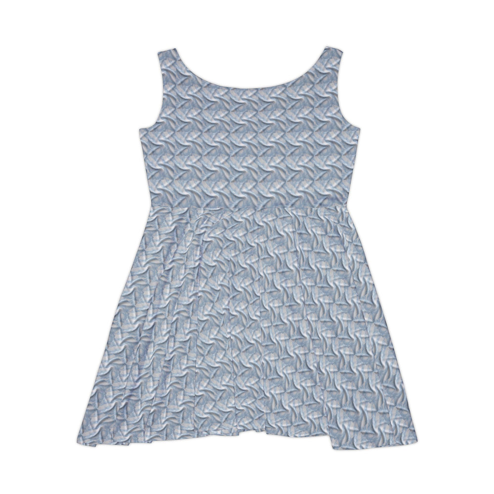 Baby Blue Mini Skater Dress: Everyday Serenity - Creative Canvas Corner