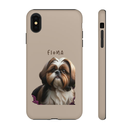 Custom Shih Tzu Pet Phone Case with Photo and Name - Dog Lover's Gift - Creative Canvas Corner