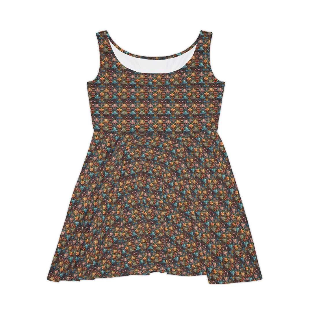 Bloom Mesh Vibe Women Skater Dress - Creative Canvas Corner