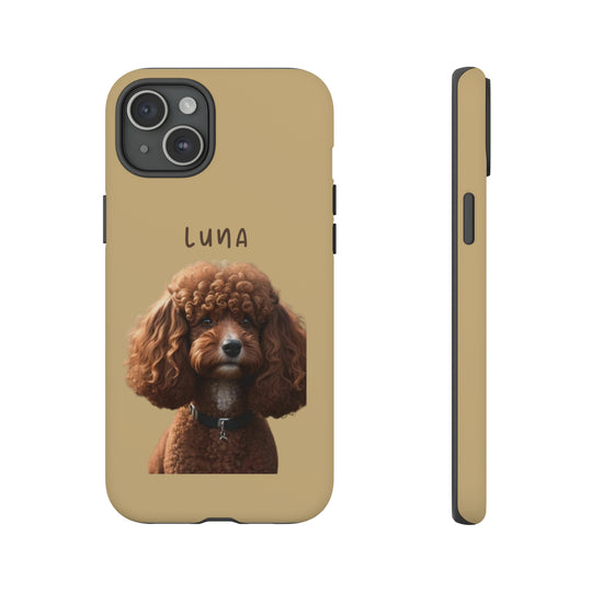 Custom Poodle Pet Phone Case with Photo and Name - Dog Lover's Choice - Creative Canvas Corner