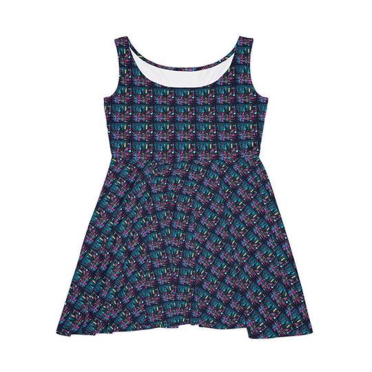 Cyberpunk Vibe Women Skater Dress - Creative Canvas Corner