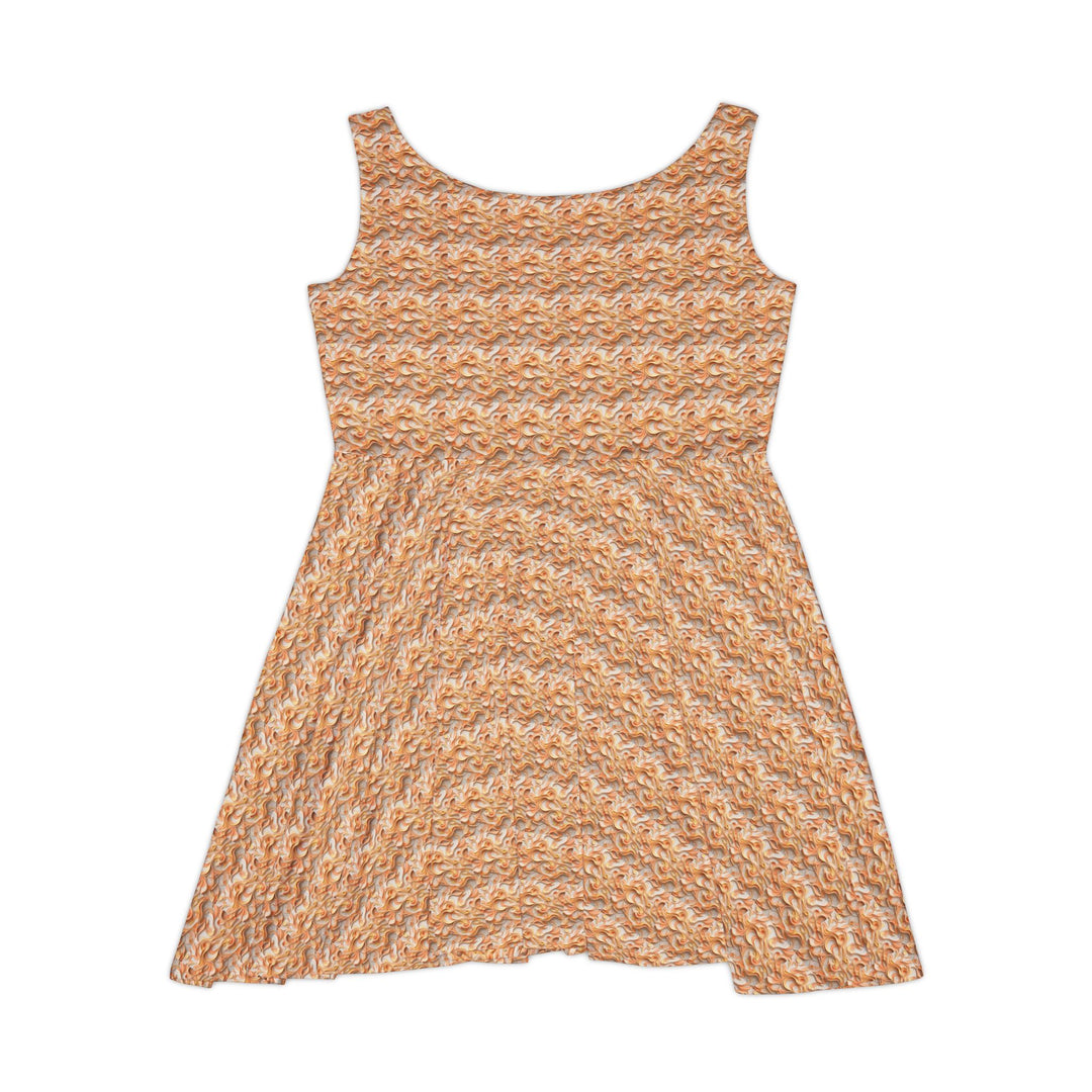 Peach Sleeveless Skater Dress: Sunlit Joy