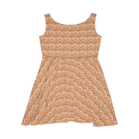 Peach Sleeveless Skater Dress: Sunlit Joy